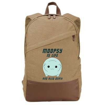 Moopsy Is Life And Also Death Cotton Canvas Backpack