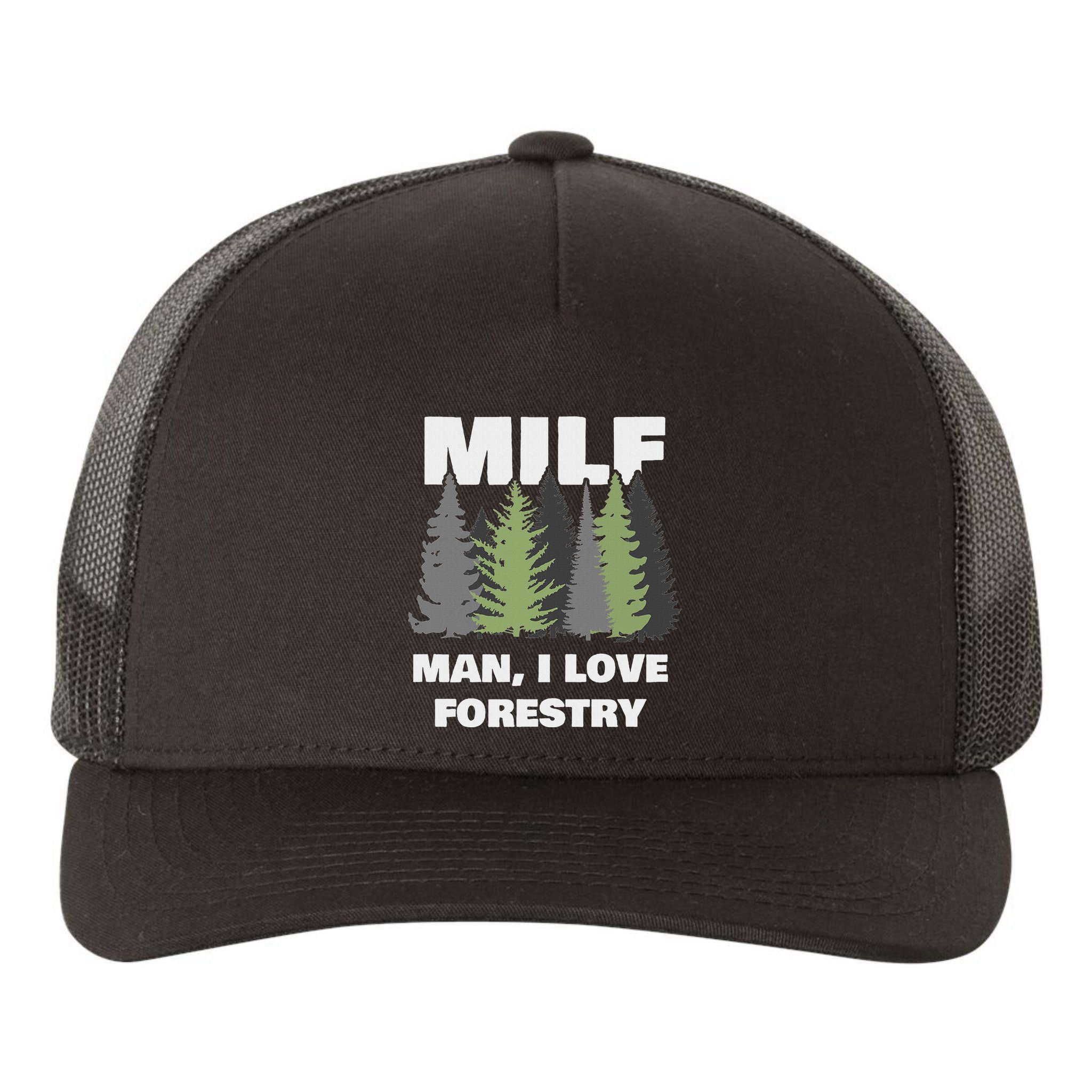 Man I Love Forestry Funny Logger Lumber Yupoong Adult 5-Panel Trucker Hat