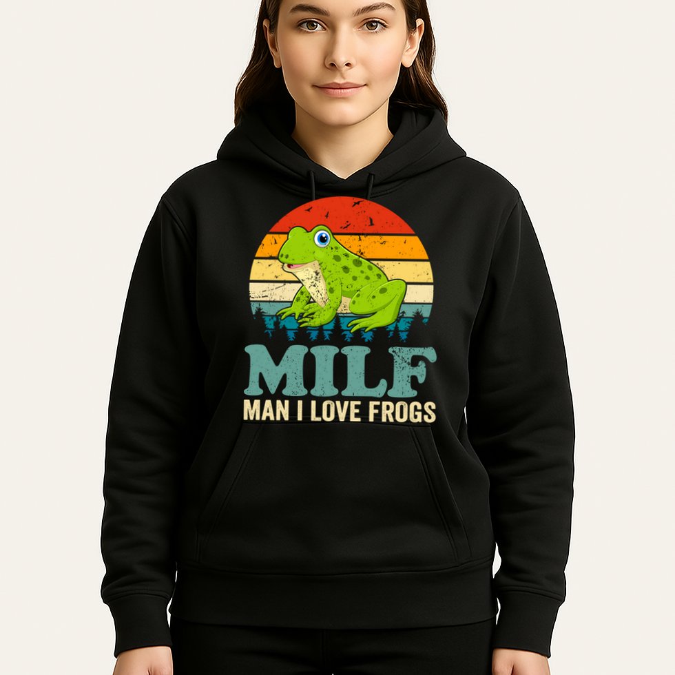 Man I Love Frogs Funny Graphic Plus Size Hoodie