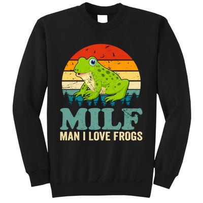 Man I Love Frogs Funny Graphic Plus Size Sweatshirt