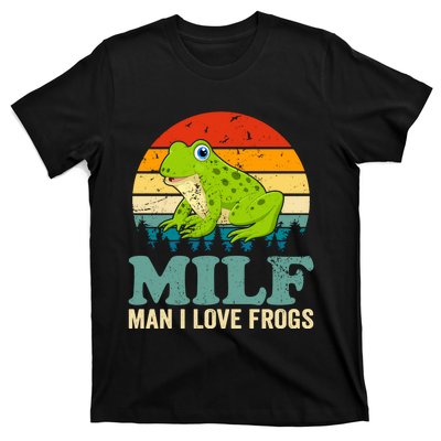 Man I Love Frogs Funny Graphic Plus Size T-Shirt