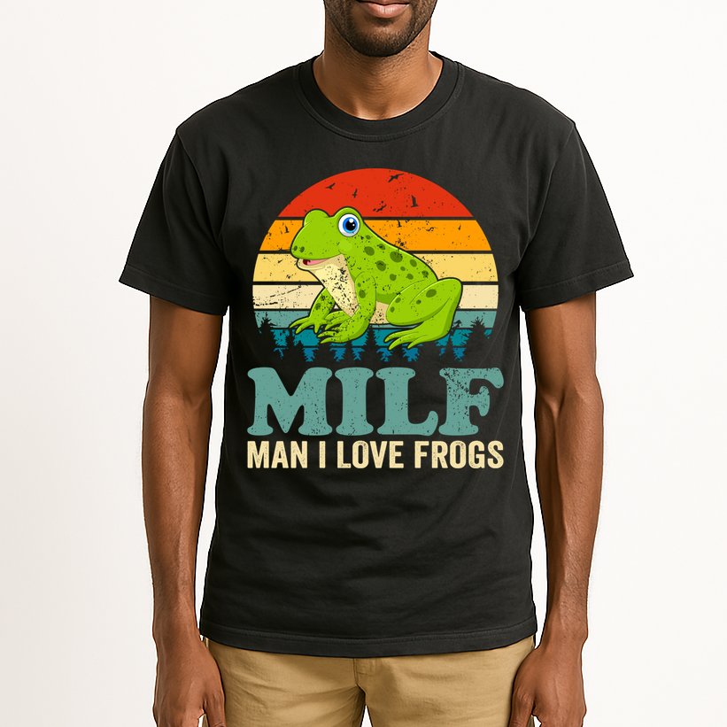 Man I Love Frogs Funny Graphic Plus Size Tall T-Shirt