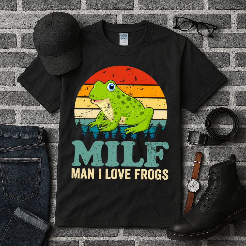 Man I Love Frogs Funny Graphic Plus Size Tall T-Shirt
