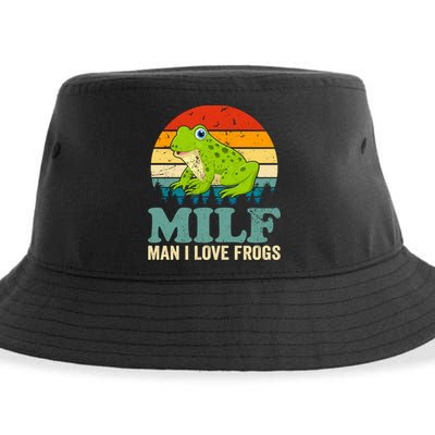 Man I Love Frogs Funny Graphic Plus Size Sustainable Bucket Hat