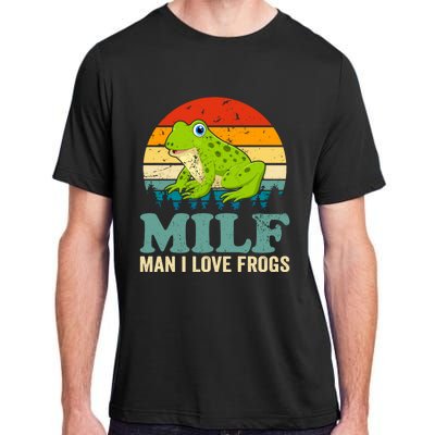 Man I Love Frogs Funny Graphic Plus Size Adult ChromaSoft Performance T-Shirt