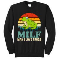 Man I Love Frogs Funny Graphic Plus Size Tall Sweatshirt