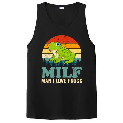 Man I Love Frogs Funny Graphic Plus Size PosiCharge Competitor Tank