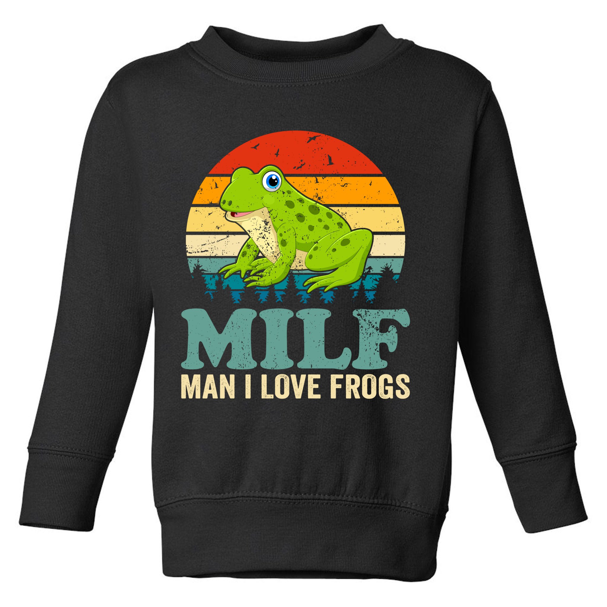 Man I Love Frogs Funny Graphic Plus Size Toddler Sweatshirt