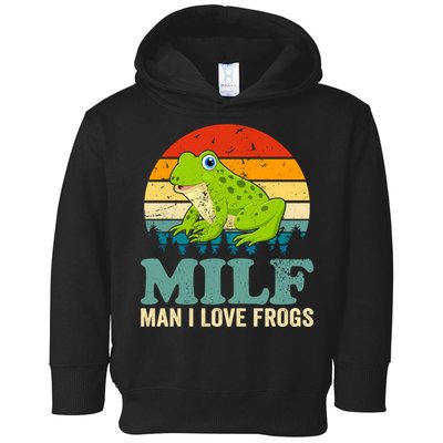 Man I Love Frogs Funny Graphic Plus Size Toddler Hoodie