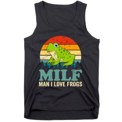 Man I Love Frogs Funny Graphic Plus Size Tank Top