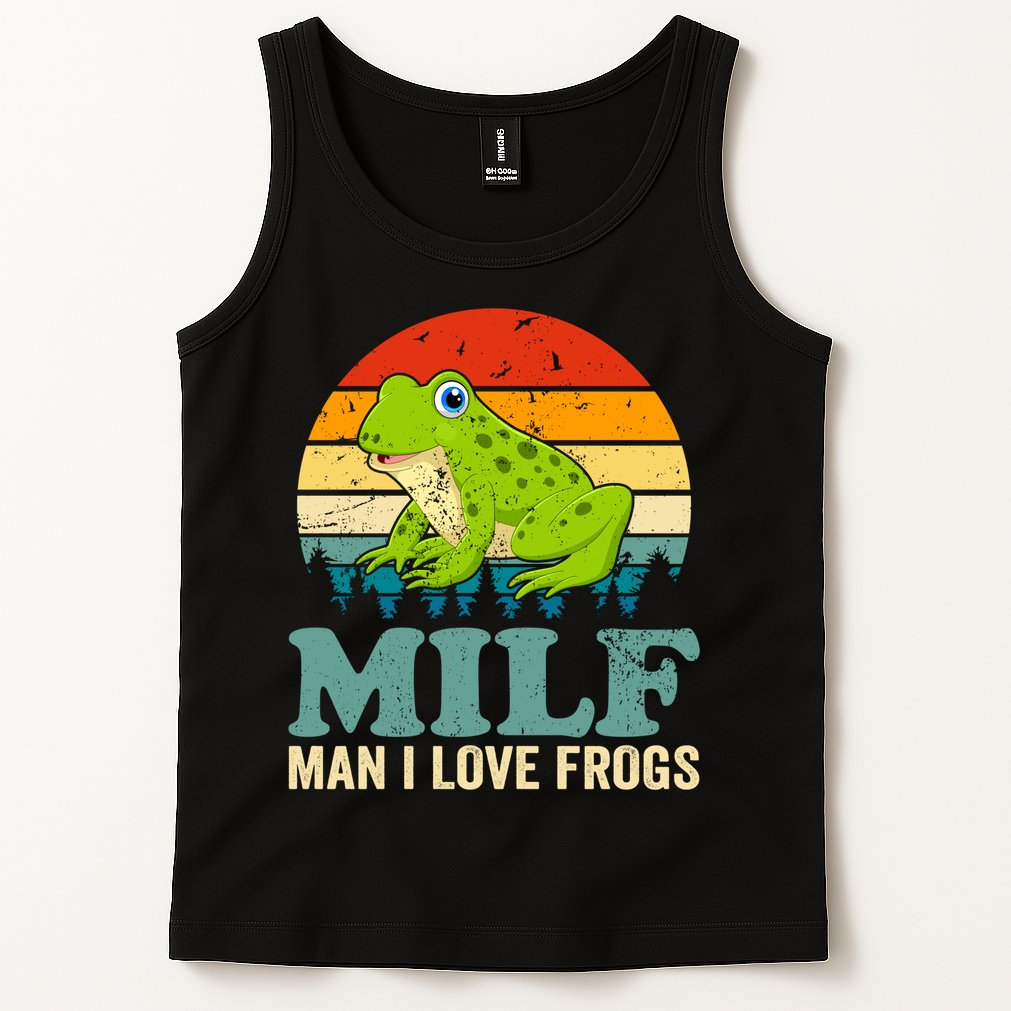 Man I Love Frogs Funny Graphic Plus Size Tank Top