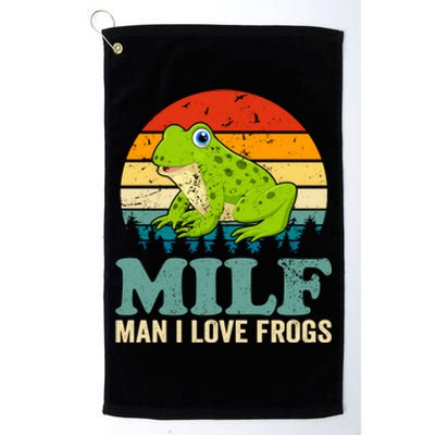 Man I Love Frogs Funny Graphic Plus Size Platinum Collection Golf Towel