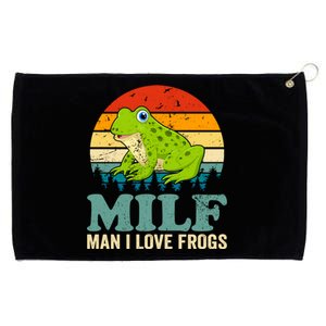 Man I Love Frogs Funny Graphic Plus Size Grommeted Golf Towel