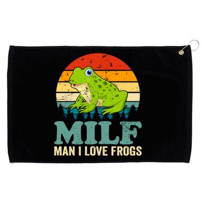 Man I Love Frogs Funny Graphic Plus Size Grommeted Golf Towel