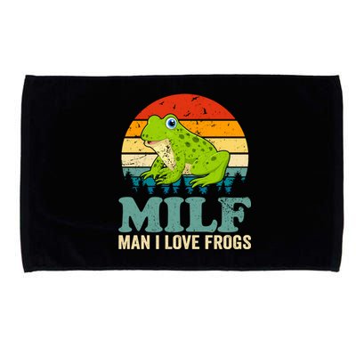 Man I Love Frogs Funny Graphic Plus Size Microfiber Hand Towel