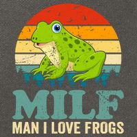 Man I Love Frogs Funny Graphic Plus Size Cotton Canvas Backpack