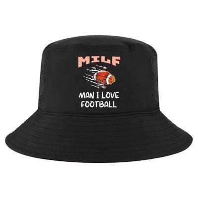 Milf I Love Football Funny Football Lover Gift Cool Comfort Performance Bucket Hat