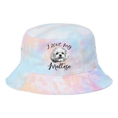 Maltese I Love My Maltese Dog Tie Dye Newport Bucket Hat