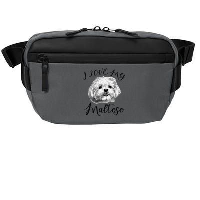 Maltese I Love My Maltese Dog Crossbody Pack