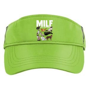 Milf I Love Felines Funny Cats Gift Adult Drive Performance Visor