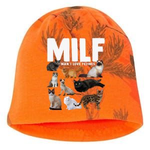 Milf I Love Felines Funny Cats Gift Kati - Camo Knit Beanie