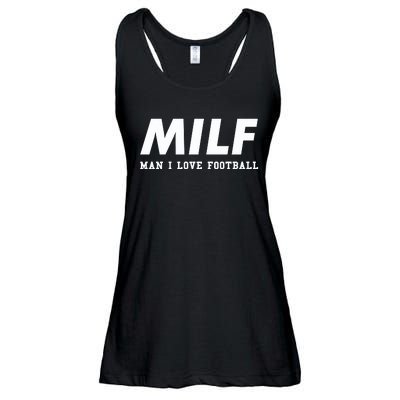 Man I Love Football MILF Funny Football Gift Ladies Essential Flowy Tank