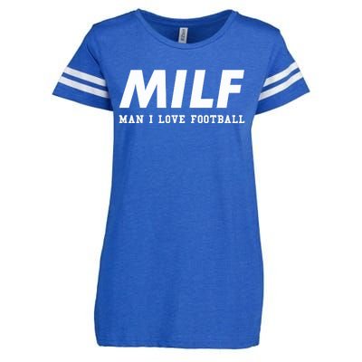 Man I Love Football MILF Funny Football Gift Enza Ladies Jersey Football T-Shirt