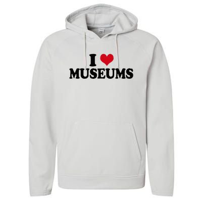 Museum I Love Museums Performance Fleece Hoodie