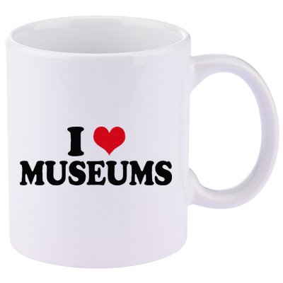 Museum I Love Museums 11oz C Handle Ceramic Mug