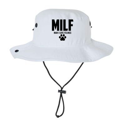 Milf I Love Felines Funny Humor Cat Lovers Cool Gift Legacy Cool Fit Booney Bucket Hat