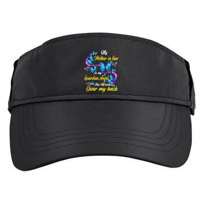 Mother In Law My Guardian Angel Watches Over Back Memorial Gift Adult Drive Performance Visor