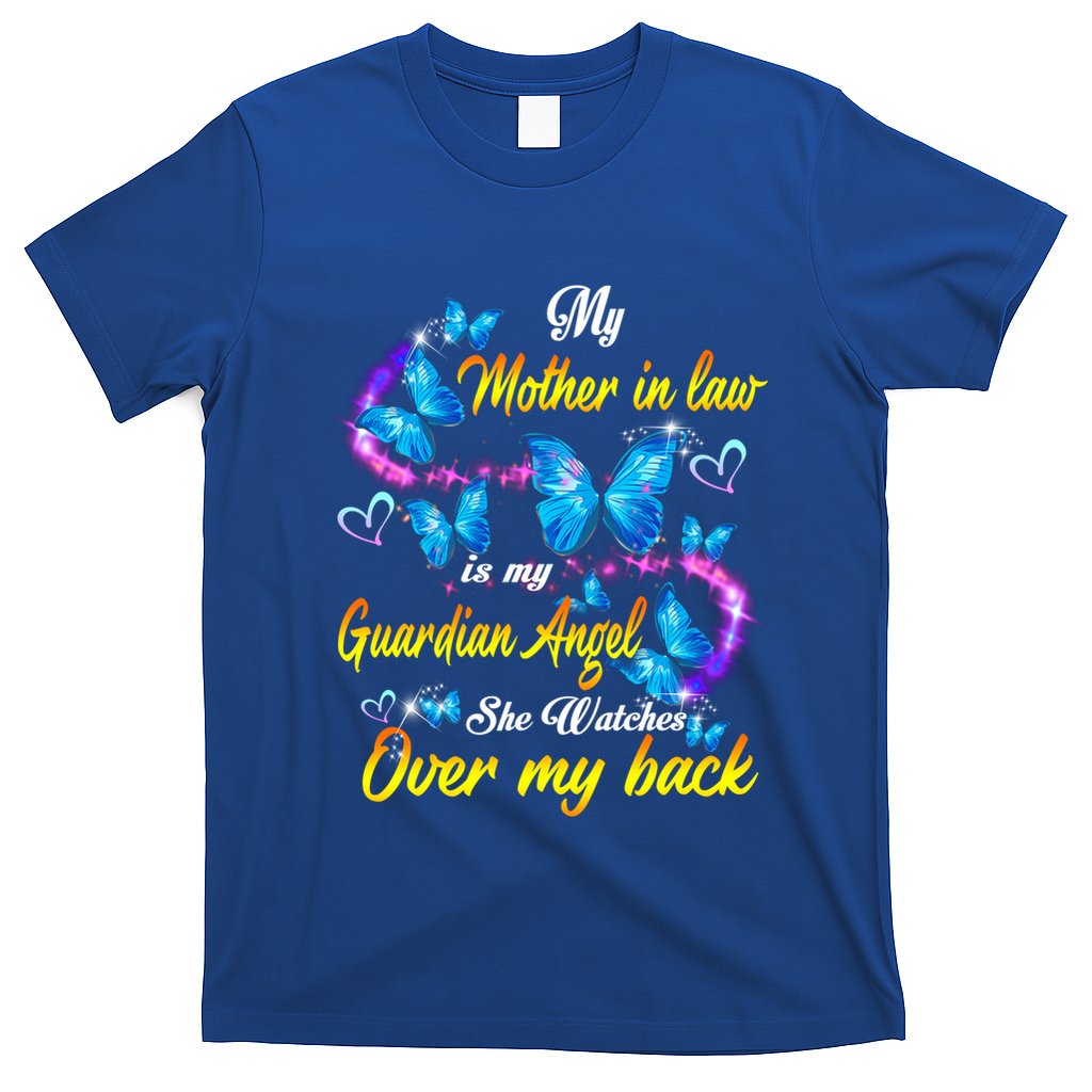 Mother In Law My Guardian Angel Watches Over Back Memorial Gift T-Shirt
