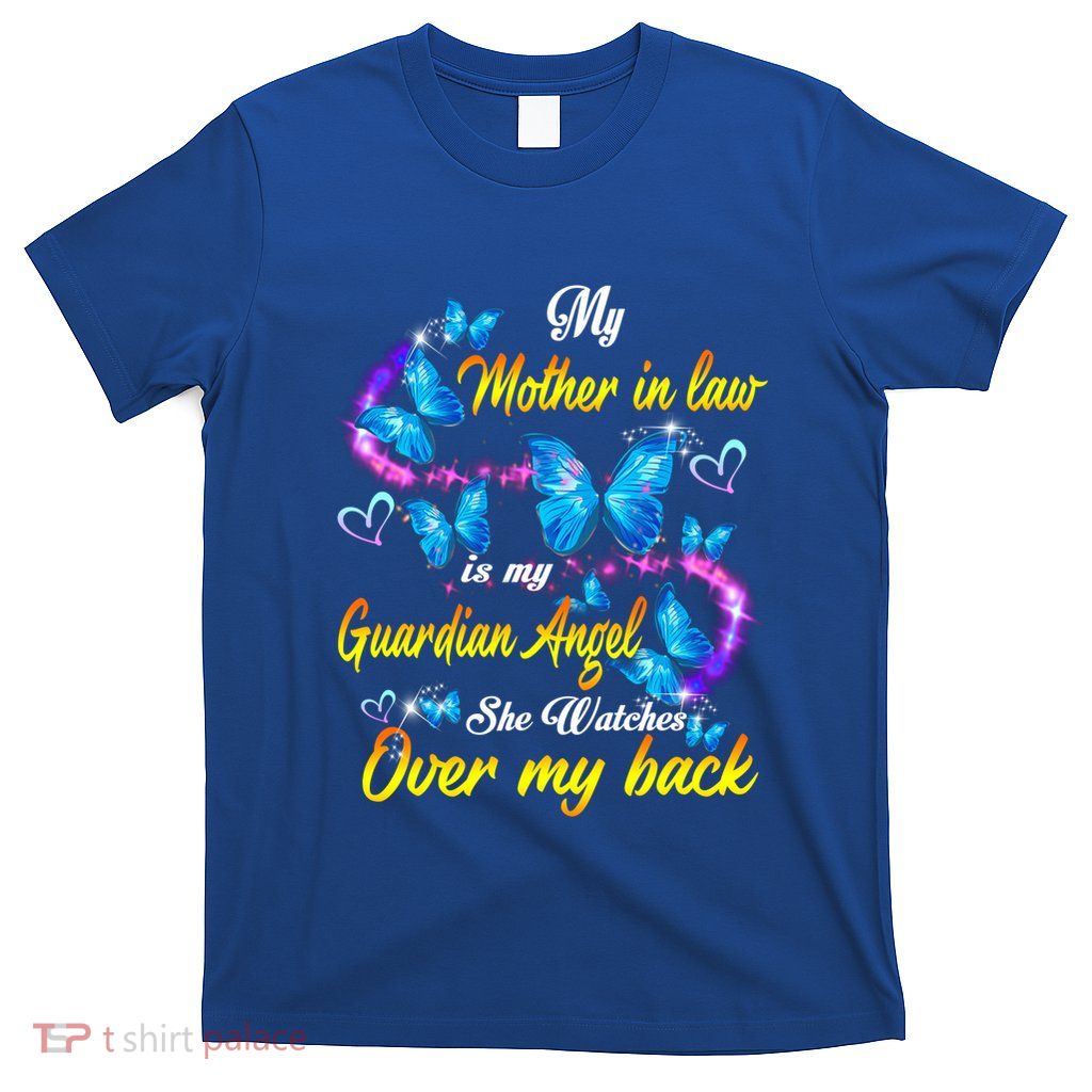 Mother In Law My Guardian Angel Watches Over Back Memorial Gift T-Shirt