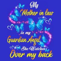 Mother In Law My Guardian Angel Watches Over Back Memorial Gift T-Shirt