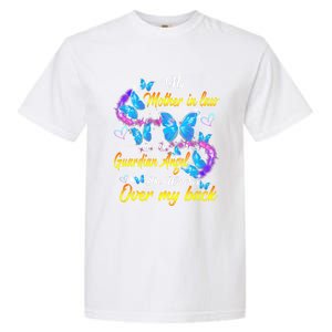 Mother In Law My Guardian Angel Watches Over Back Memorial Gift Garment-Dyed Heavyweight T-Shirt