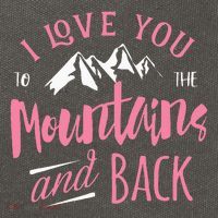 Mountain I Love You To The Mountain And Back Camping Cotton Canvas Backpack
