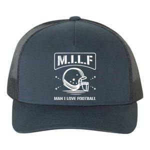 M I L F I Love Football Homerun Ball Holder Sports Field Gift Yupoong Adult 5-Panel Trucker Hat