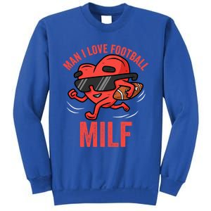 Milf I Love Football Funny Heart Running Cool Valentines Cool Gift Sweatshirt