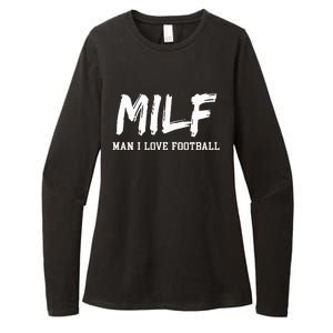 Man I Love Football Milf Funny Football Womens CVC Long Sleeve Shirt