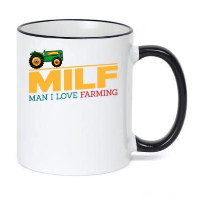 Man I Love Farming I Fun Milf Football Fan Gift 11oz Black Color Changing Mug