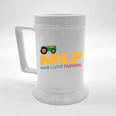 Man I Love Farming I Fun Milf Football Fan Gift Beer Stein