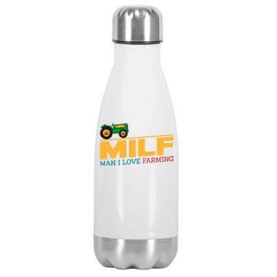 Man I Love Farming I Fun Milf Football Fan Gift Stainless Steel Insulated Water Bottle