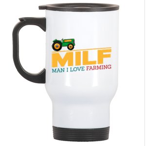 Man I Love Farming I Fun Milf Football Fan Gift Stainless Steel Travel Mug