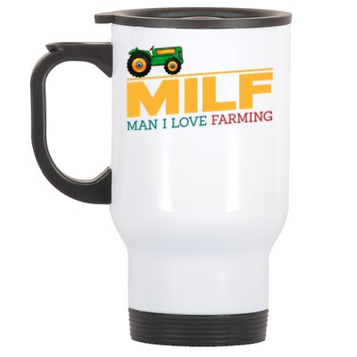 Man I Love Farming I Fun Milf Football Fan Gift Stainless Steel Travel Mug