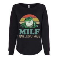 MILFMan I Love Frogs Funny Saying FrogAmphibian Lovers Womens California Wash Sweatshirt