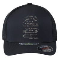 Motivational Inspirational Literature Quotes Design Emerson Flexfit Unipanel Trucker Cap