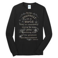 Motivational Inspirational Literature Quotes Design Emerson Tall Long Sleeve T-Shirt