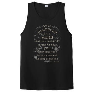 Motivational Inspirational Literature Quotes Design Emerson PosiCharge Competitor Tank