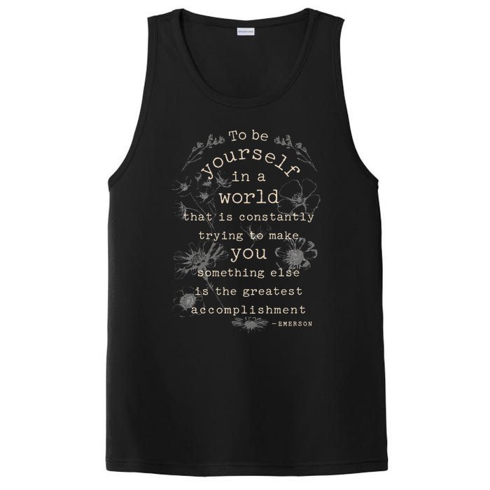 Motivational Inspirational Literature Quotes Design Emerson PosiCharge Competitor Tank