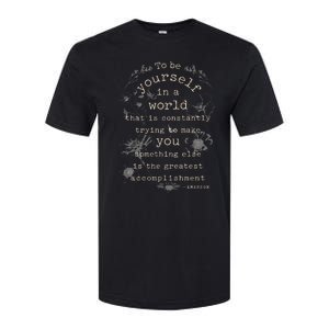 Motivational Inspirational Literature Quotes Design Emerson Softstyle CVC T-Shirt